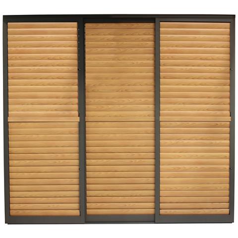 Lamm - Laterale Scorrevole Con Lamelle Per Pergola Bioclimatica Da 3 M - Foto 1