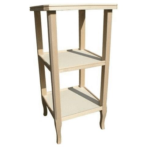 Consolle /Etagere In Legno Grezzo L. 40 P. 40 H. 81 - Foto 1