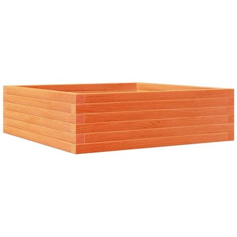 Fioriera Giardino Marrone Cera 80x80x23 Cm Legno Massello Pino - Foto 2