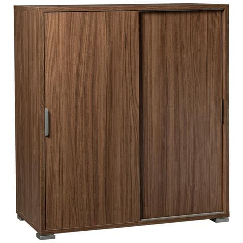 Mobiletto Da Interno In Legno Nobilitato Bilaminato Con Ante Scorrevoli 3 Ripiani Linea Classic - Brown - Foto 1