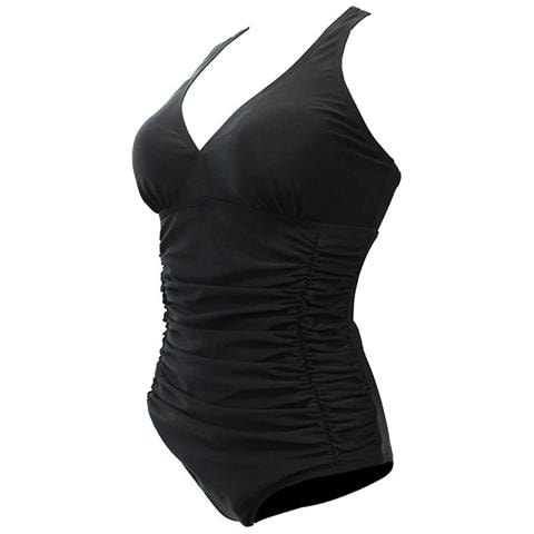Costume Da Bagno Donna Nero A Vita Alta Taglia L - Foto 1