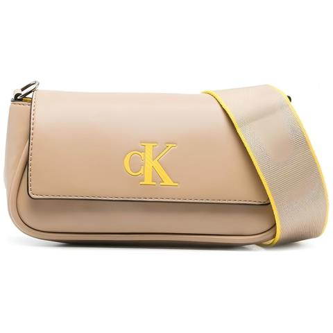 Sleek Ew Flap Conv Sb20 Solid Cross Body Bags Borsa Tracolla Corssbody Sintetico Borse Donna Beige Eu One Size, K60k610319 Pf2 - Foto 1