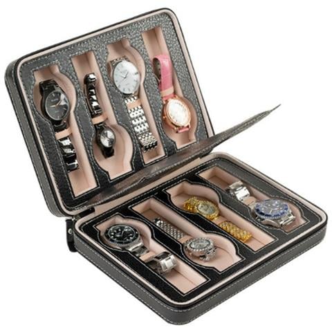 Portagioie Di Lusso Per 8 Orologi Con Design A Doppio Strato Black - Foto 1