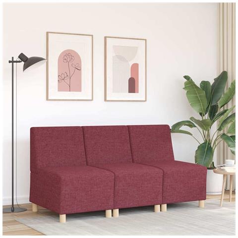 Divano Sedia Rosso Vino 55 cm in Tessuto - Foto 2