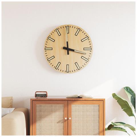 Orologio A Parete Con Ore E Lancette Luminose Giallo 30 Cm - Foto 1