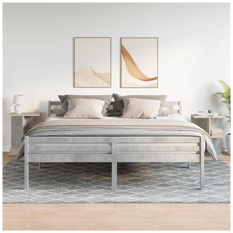 Comodini 2 Pz Grigio Cemento 46,5x29x61 Cm In Legno Multistrato - Foto 3