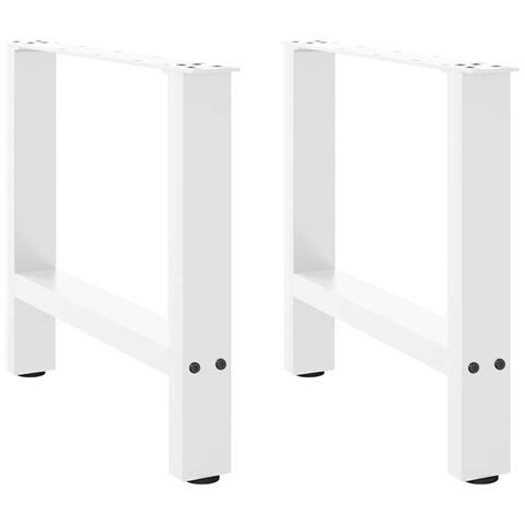 Gambe Per Tavolino Bianco 2 Pz 60x(42-43) Cm Acciaio - Foto 1