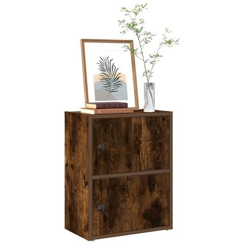 Libreria Rovere Fumo 40x24x52 Cm In Legno Multistrato - Foto 1