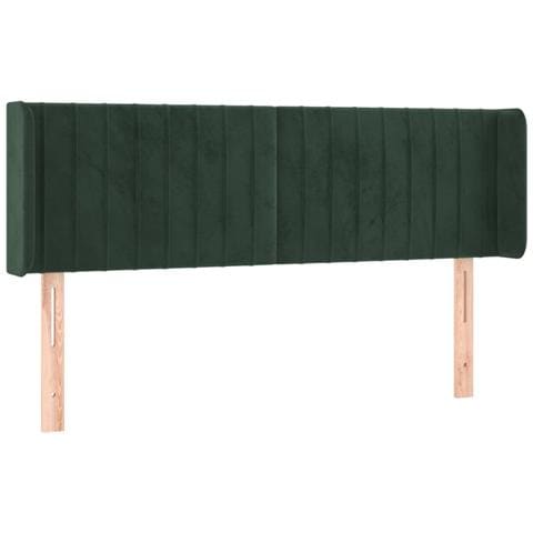 Testiera Ad Orecchio Verde Scuro 147x16x78/88 Cm In Velluto - Foto 2