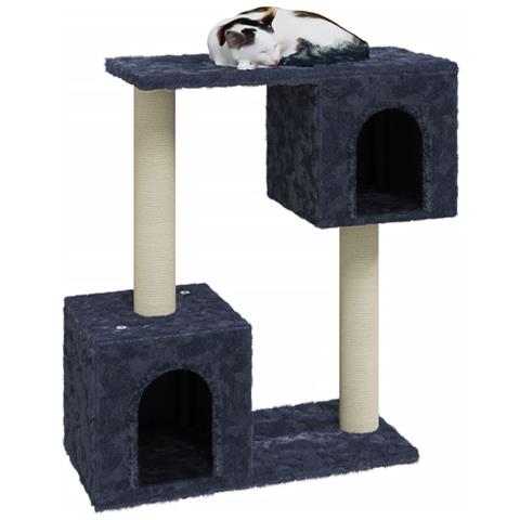 Lusso Casadino - Albero Per Gatti Con Tiragraffi In Sisal Grigio Scuro 60 Cm - Foto 2