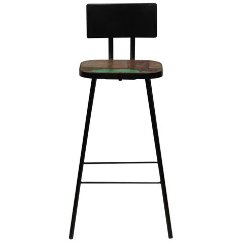 Sgabelli Da Bar 2 Pz In Legno Massello Di Recupero - Foto 1