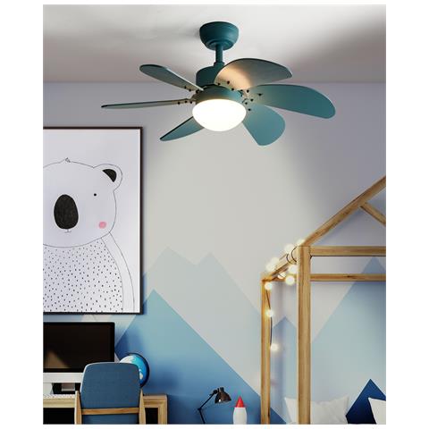 Ventilatore Da Soffitto Con Luce Azzurro Logar - Foto 1