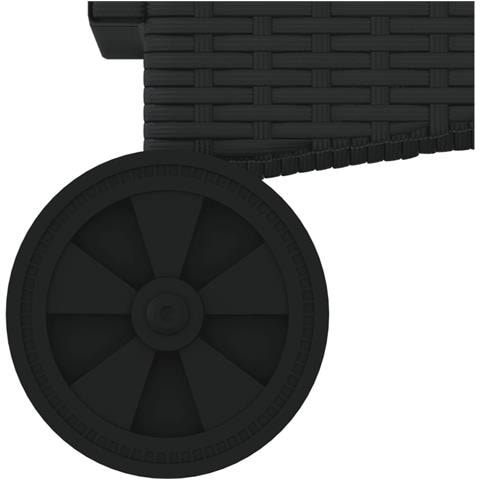 Lettini Prendisole con Cuscini 2 pz Neri in Polyrattan - Foto 9