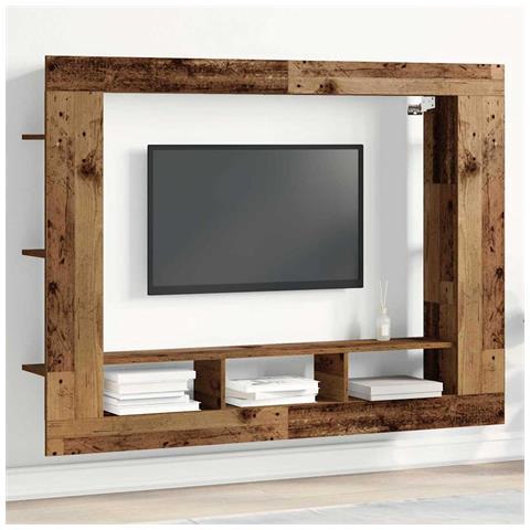 Mobile TV a Muro Legno Invecchiato 152x22x113 cm - Foto 2