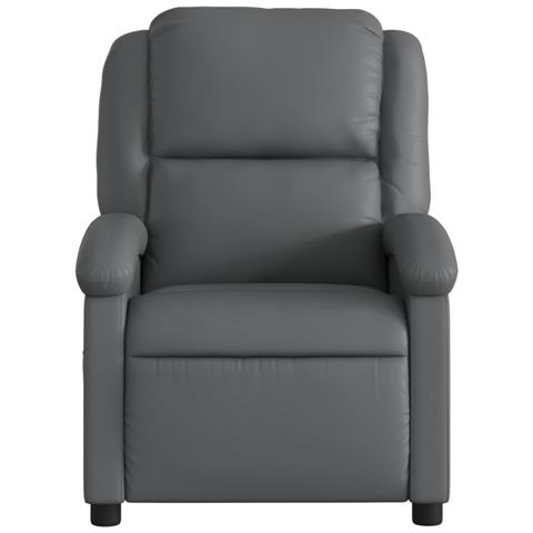 Poltrona Reclinabile Elettrica Grigia in Similpelle - Foto 9