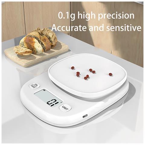 Bilancia Da Cucina Di Precisione - Modello Bianco A Batteria - Foto 5