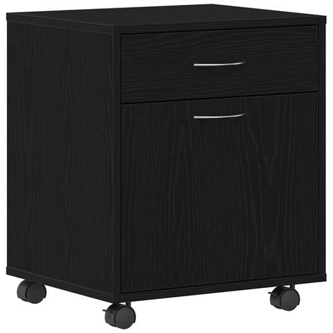 Mobiletto Rolling in Rovere Nero 45x38x54 cm in Legno Ingegnerizzato - Foto 1