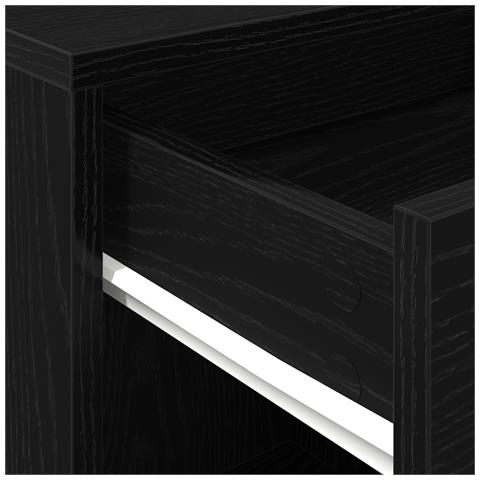 Mobiletto Rolling in Rovere Nero 45x38x54 cm in Legno Ingegnerizzato - Foto 9