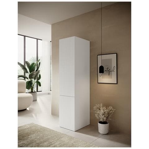 PAFOS SZF 1D BI armadio /guardaroba per camera da letto 4 ripiani 1 porta /porte Bianco - Foto 2