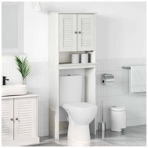 Mobile Bagno con lo scaffale VIGO Bianco 60 x 27 x 161 cm - Foto 2