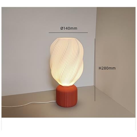 Lampada Da Scrivania Stampata In 3d Con Dimmer Usb E Base Moderna - Foto 3