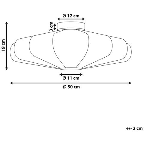 Plafoniera Umchabezi Tessuto Bianco - Foto 5