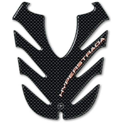 Paraserbatoio Adesivo 3d Gel Carbonio Compatibile Per Moto Ducati Hyperstrada - Foto 1