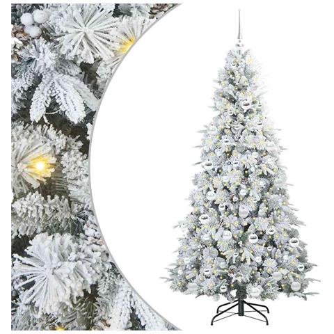 Albero di Natale Artificiale con Rami Pieghevoli Bianco 180 cm - Foto 1