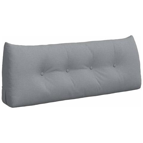 Cuscino per Schiena Grigio chiaro 120 x 24 x 50 cm Tessuto - Foto 1