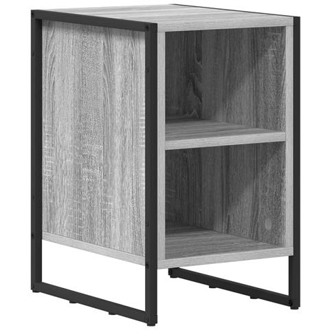 Comodino Grigio Sonoma 39.5 x 30 x 50 cm Legno multistrato - Foto 1