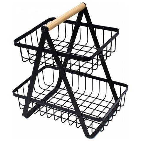 Cesto portafrutta in acciaio verniciato a polvere a 3 ripiani Brunbeste LOFT 3063 - Foto 1