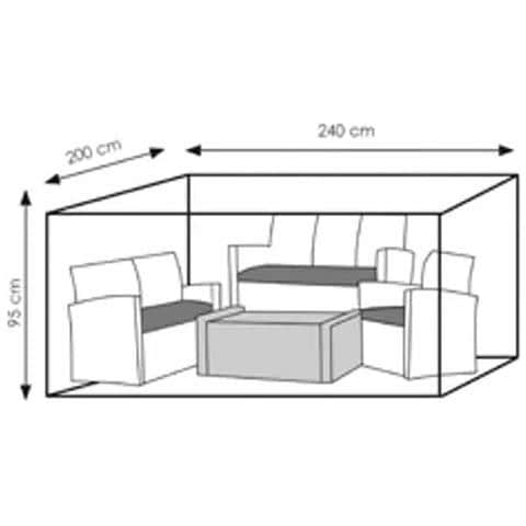 Copertura Impermeabile Per Mobili Da Giardino Telo Protettivo Lounge 240x200x95cm - Foto 2