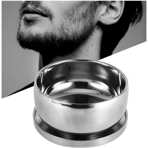 Ciotola Da Barba In Acciaio Inox Con Coperchio - Tazza Da Barba Tradizionale - Foto 3