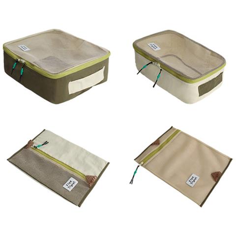 Set Di 4 Sacche Portaoggetti Da Viaggio: Organizer Premium Multifunzionali Per Valigie Green - Foto 1