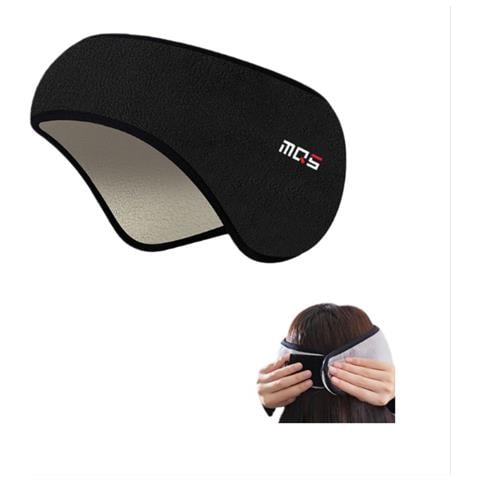 Mascherina Regolabile Con Velcro E Paraorecchie - Antirumore E Oscurante Black - Foto 2