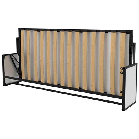 Letto a Scomparsa Morphy Studio - Sistema multifunzionale modulare SizeFlex & TypeFlex, letto a scomparsa salvaspazio ed estensibile con moduli divano (90x200 cm, Orizzontale) - Foto 2