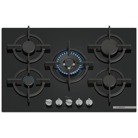 Serie 6 PPQ7A6I10 Piano cottura a gas 75 cm 5 fuochi Vetro Nero - Foto 1