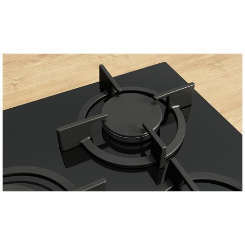 Serie 6 PPQ7A6I10 Piano cottura a gas 75 cm 5 fuochi Vetro Nero - Foto 6