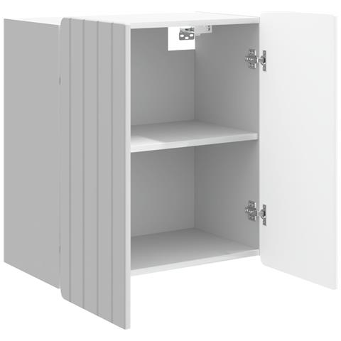 Mobiletto a muro Bianco Lucido 59 x 31 x 64 cm - Foto 2