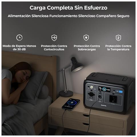 P800 Stazione di Energia Portatile 800 W (1600 W Pic) con Pannello 100 W, Generatore Solare Batteria LiFePO4 512 Wh, Ricarica Rapida, Portatile 6 Kg, per Campeggio - Foto 4