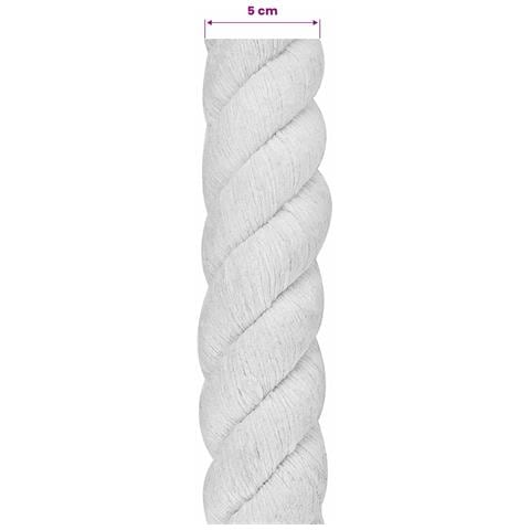 Corda Bianco 5 x 5 x 500 cm Cotone - Foto 5