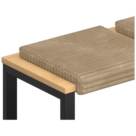 Cuscino per panchina 4 pz Corduroy Morbido Tortora - Foto 1