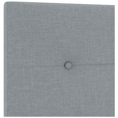 Letto box spring con materasso Grigio Chiaro Singolo Tessuto - Foto 9