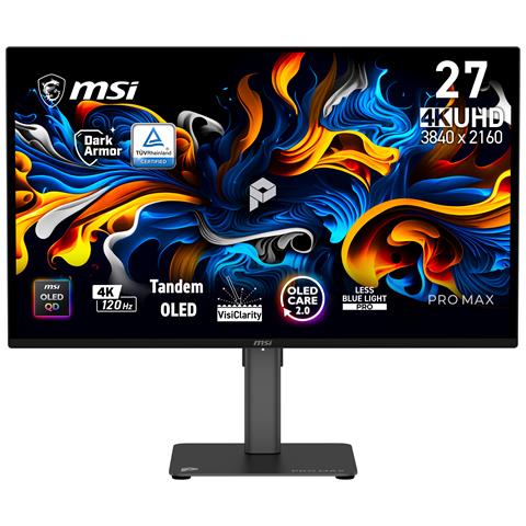 Pro MAX 271UPX12G Monitor PC 67,3 cm (26.5") 3840 x 2160 Pixel UltraWide Full HD QD-OLED Nero - Foto 1