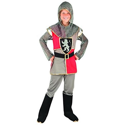 -cavaliere Medievale Lord Templeton Costume Bambino, Grigio / rosso, 4-6 Anni, 82136 - Foto 1