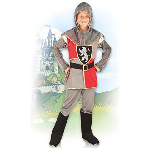 -cavaliere Medievale Lord Templeton Costume Bambino, Grigio / rosso, 4-6 Anni, 82136 - Foto 3