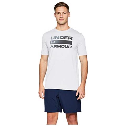 Ua Team Issue Wordmark Manica Corta, Maglietta Uomo, Bianco (bianco / Nero 100), Xl - Foto 1