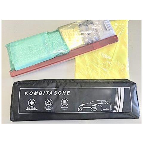 3-in-1 Custodia Car First Aid Kit - Trio Con Gilet Catarifrangente First Aid Kit Triangolo - Foto 1