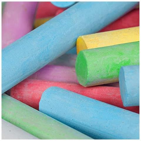 10024329 Set Di 24 Chalk Pastelli Per The Blackboard Street 6 Bambini E Insegnanti Rotonda 12 Mm Colorato Multicolore - Foto 4