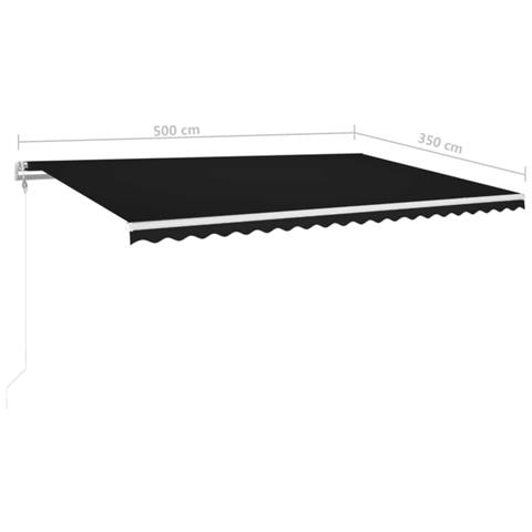 Tenda Automatica con Sensore Vento e LED 500x350 cm Antracite - Foto 2